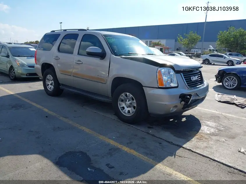 GMC YUKON 2008, VIN 1GKFC13038J103958