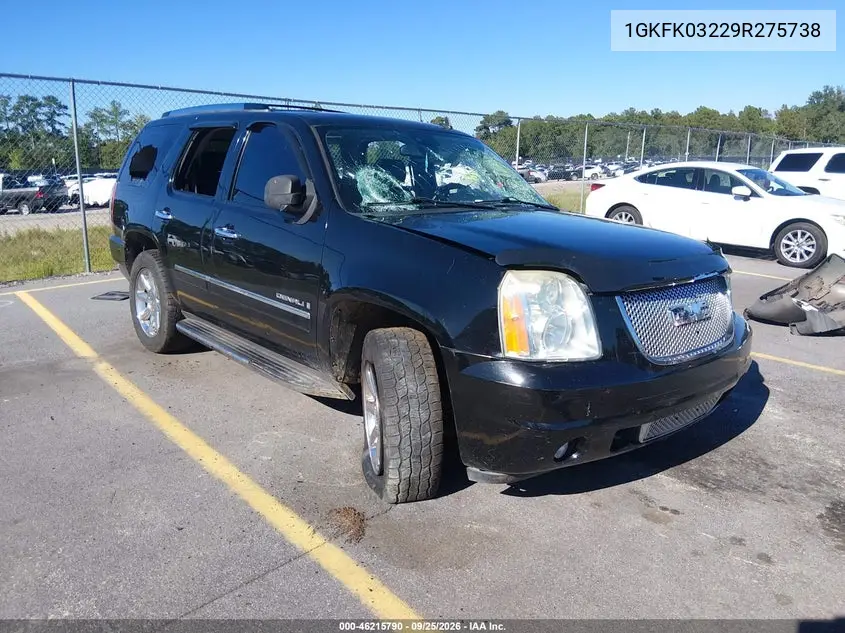 GMC YUKON 2009, VIN 1GKFK03229R275738