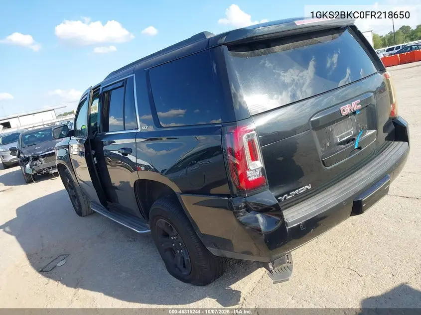 2015 GMC YUKON VIN 1GKS2BKC0FR218650 — фото 3