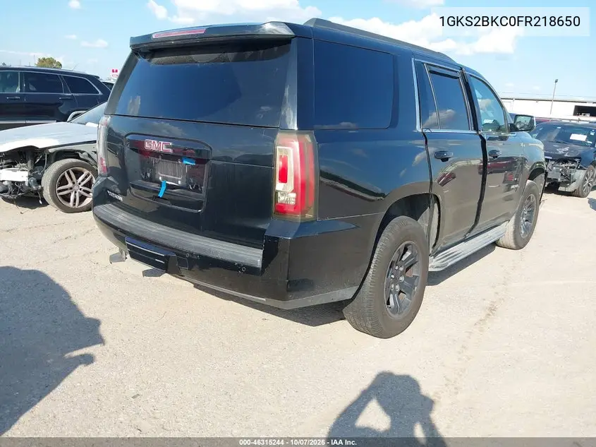 2015 GMC YUKON VIN 1GKS2BKC0FR218650 — фото 4