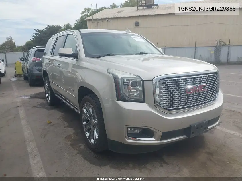 GMC YUKON 2016, VIN 1GKS2CKJ3GR229888