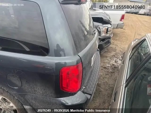 2005 HONDA PILOT VIN 5FNYF18555B040980 — фото 3
