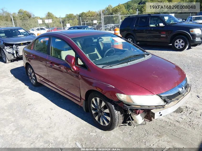 HONDA CIVIC 2009, VIN 19XFA16829E008048