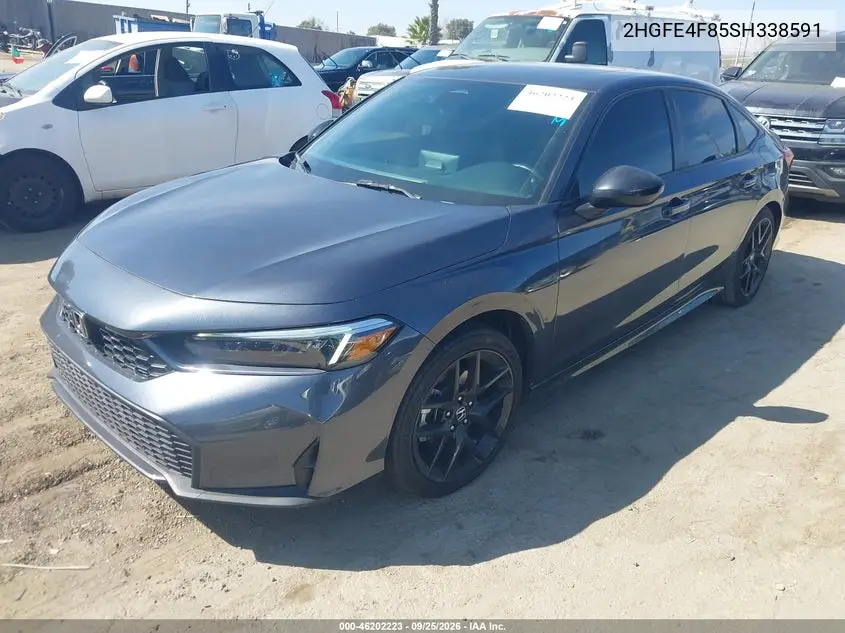 2025 HONDA CIVIC VIN 2HGFE4F85SH338591 — фото 2