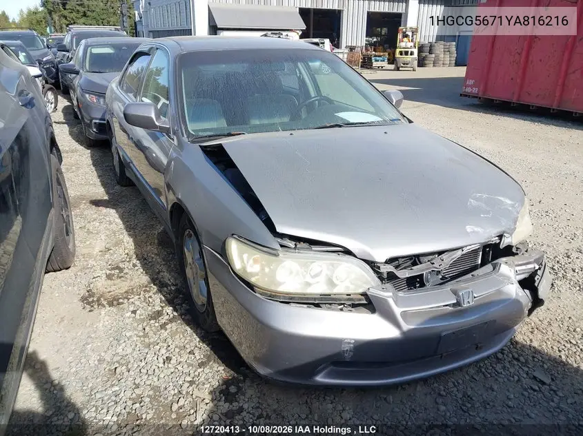 HONDA ACCORD 2000, VIN 1HGCG5671YA816216