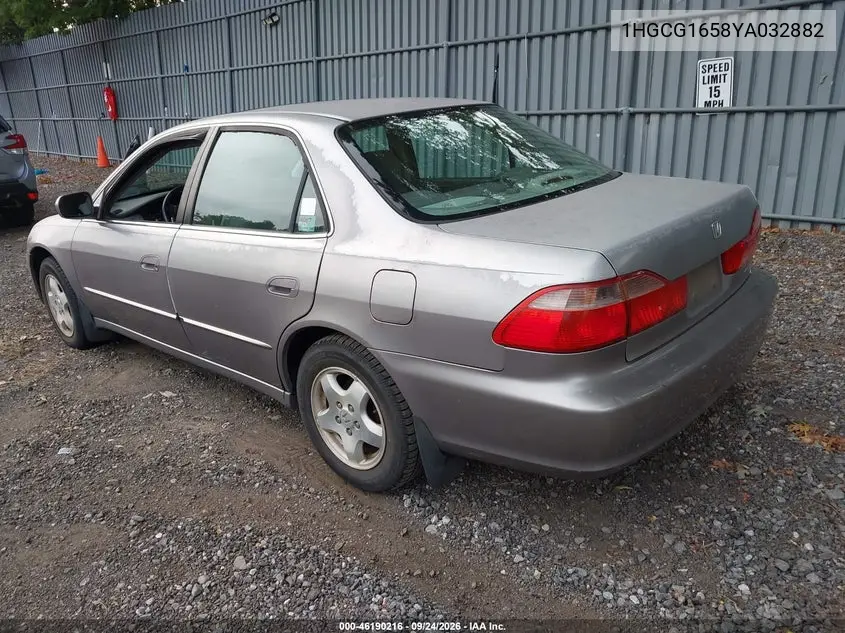 2000 HONDA ACCORD VIN 1HGCG1658YA032882 — фото 3