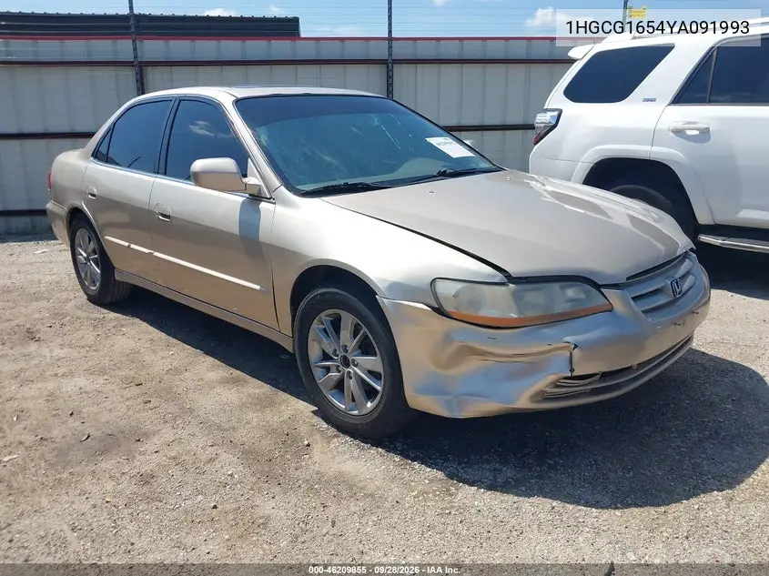 HONDA ACCORD 2000, VIN 1HGCG1654YA091993
