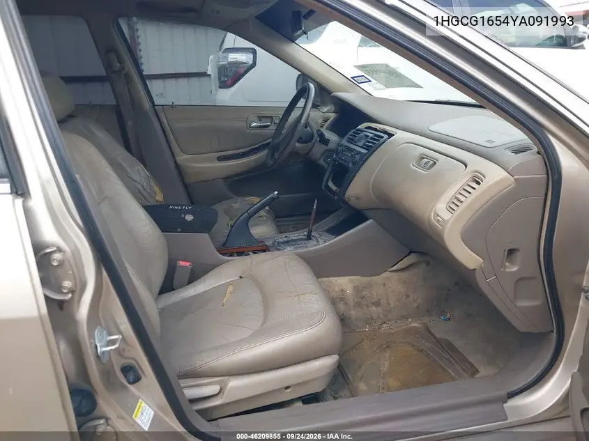 2000 HONDA ACCORD VIN 1HGCG1654YA091993 — фото 5