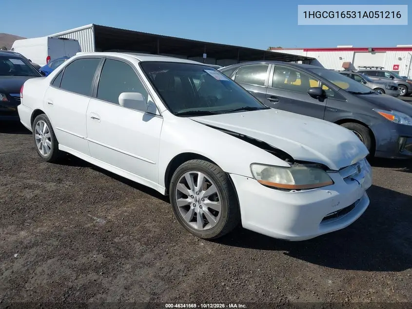 HONDA ACCORD 2001, VIN 1HGCG16531A051216