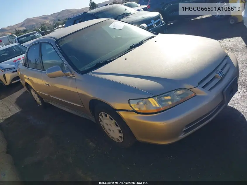 HONDA ACCORD 2001, VIN 1HGCG66591A106619