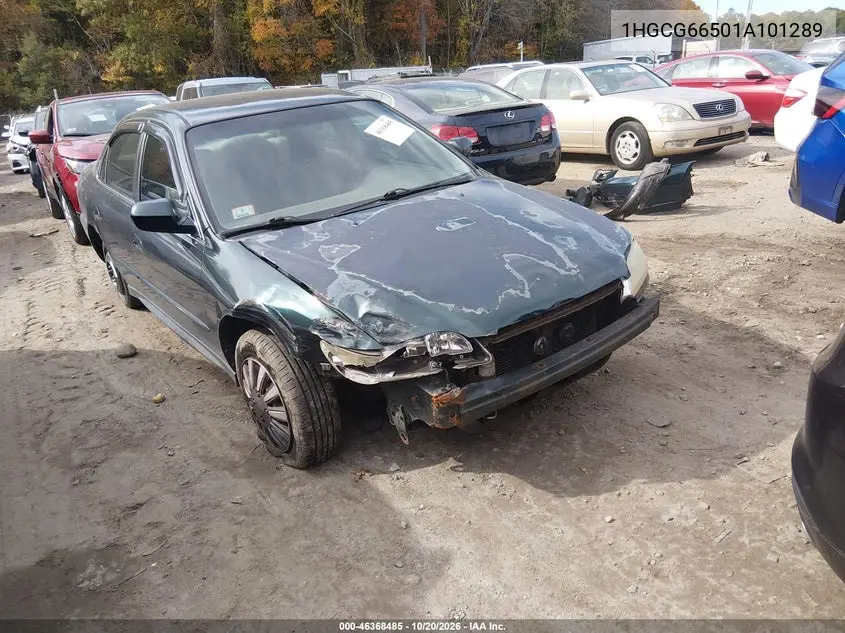 HONDA ACCORD 2001, VIN 1HGCG66501A101289