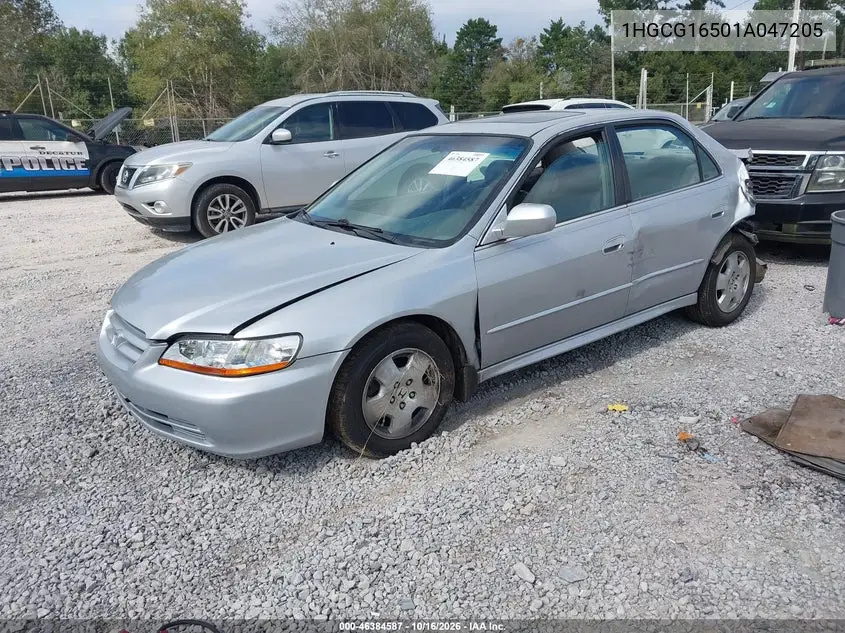 2001 HONDA ACCORD VIN 1HGCG16501A047205 — фото 2