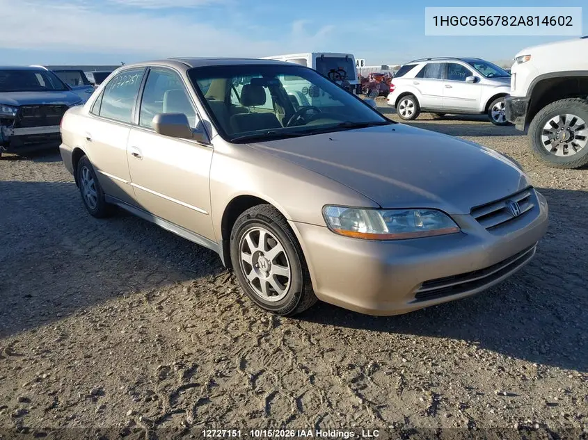 HONDA ACCORD 2002, VIN 1HGCG56782A814602