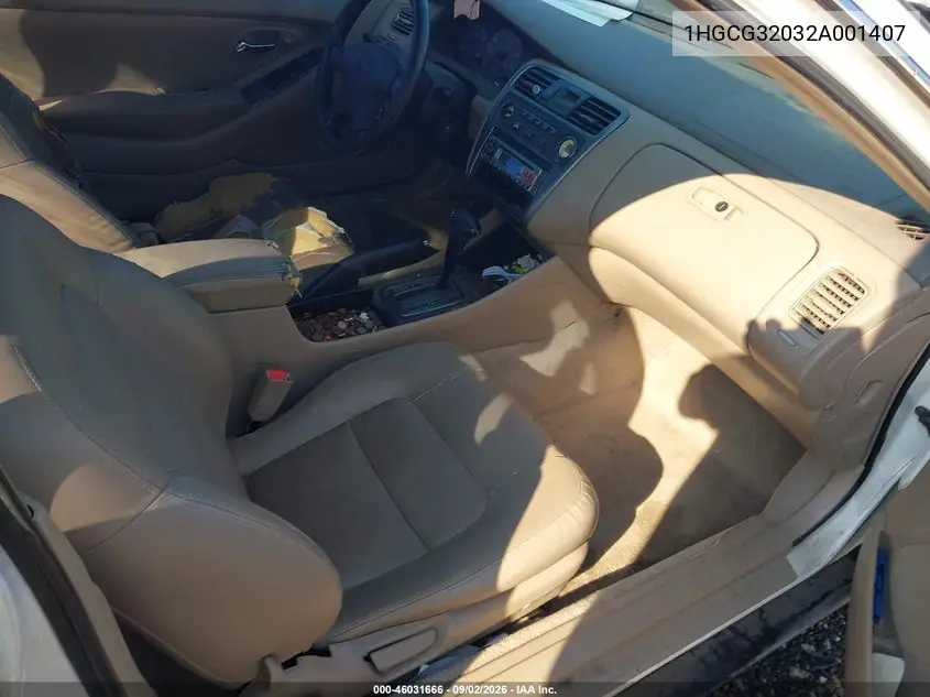 2002 HONDA ACCORD VIN 1HGCG32032A001407 — фото 5