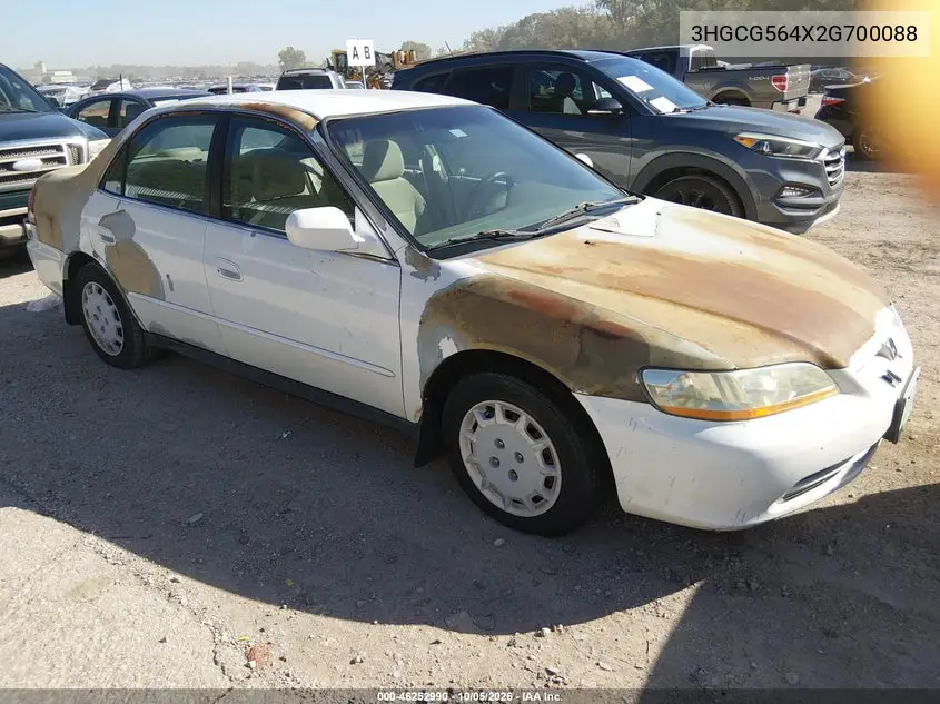 HONDA ACCORD 2002, VIN 3HGCG564X2G700088