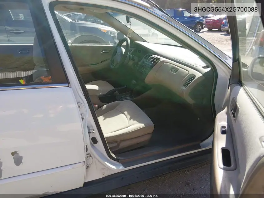 2002 HONDA ACCORD VIN 3HGCG564X2G700088 — фото 5
