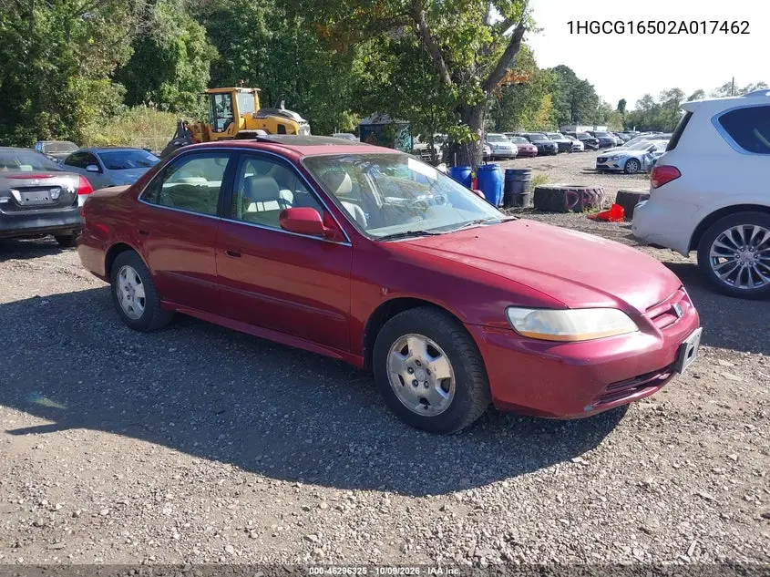 HONDA ACCORD 2002, VIN 1HGCG16502A017462