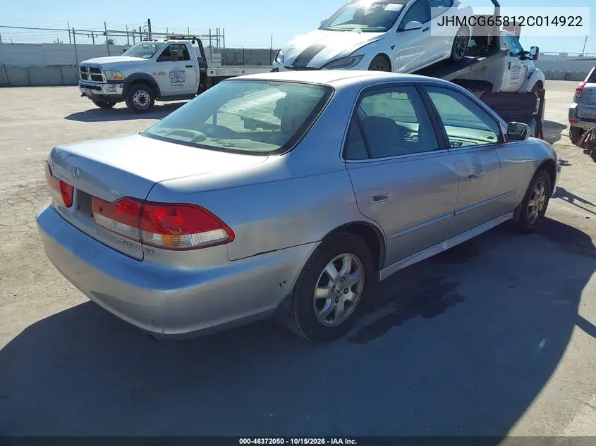 2002 HONDA ACCORD VIN JHMCG65812C014922 — фото 4