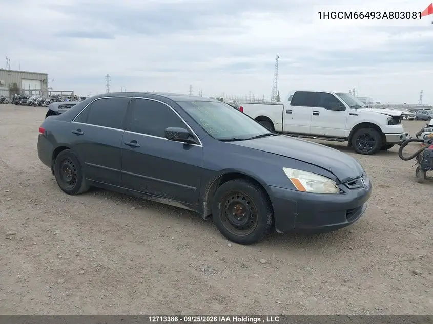 HONDA ACCORD 2003, VIN 1HGCM66493A803081
