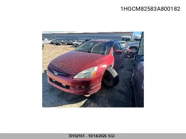 2003 HONDA ACCORD VIN 1HGCM82583A800182 — фото 2
