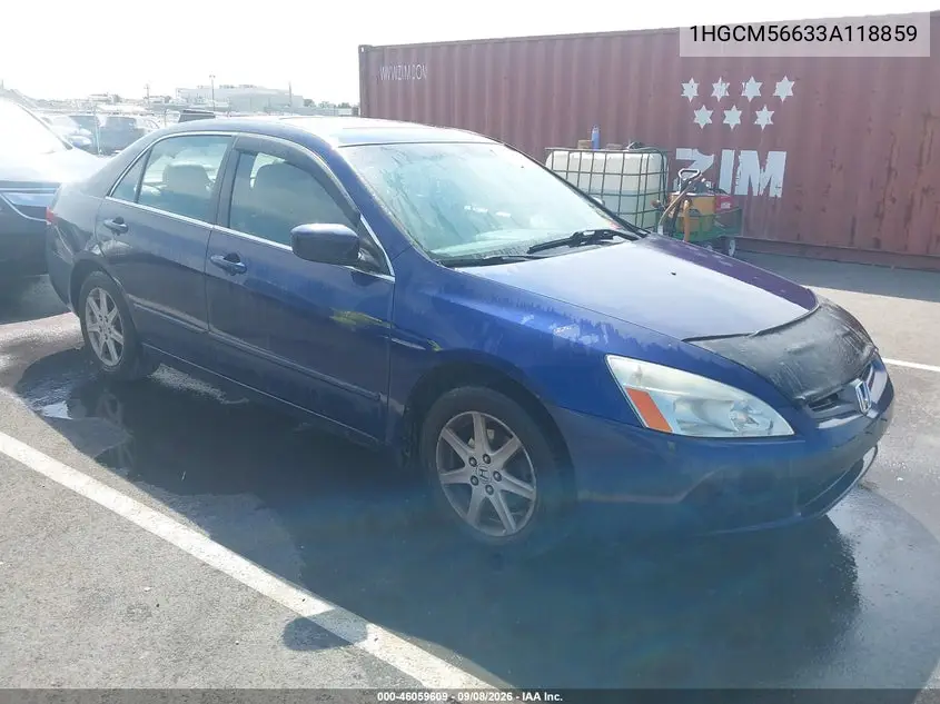 HONDA ACCORD 2003, VIN 1HGCM56633A118859