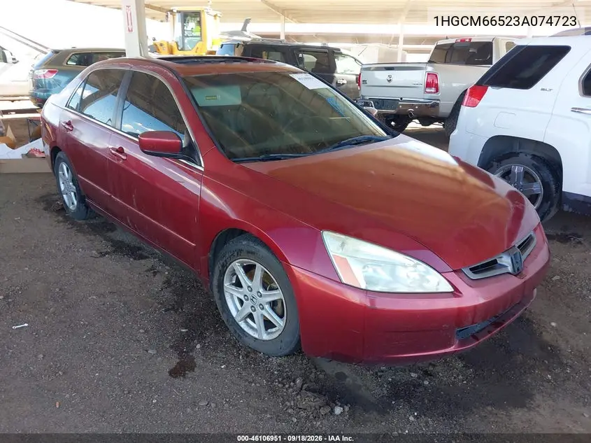 HONDA ACCORD 2003, VIN 1HGCM66523A074723