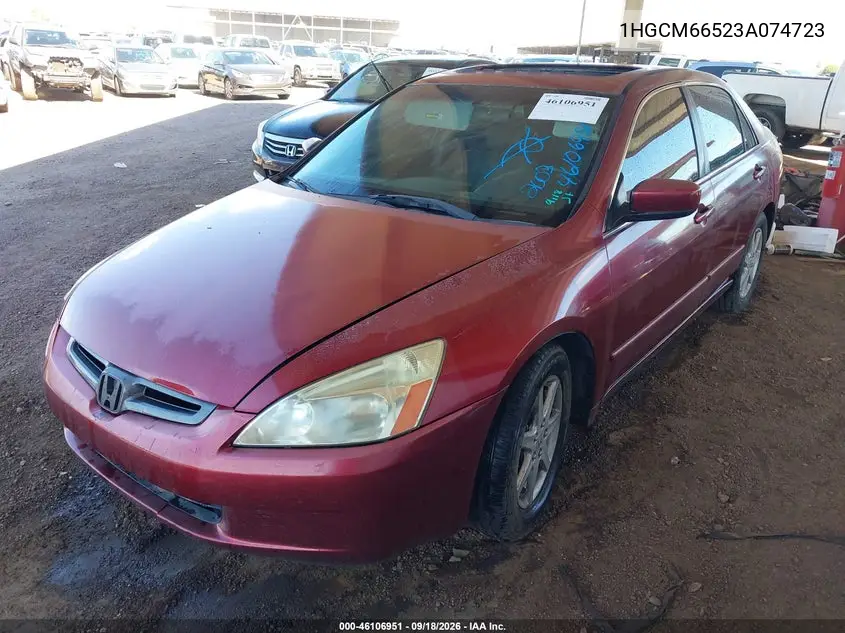 2003 HONDA ACCORD VIN 1HGCM66523A074723 — фото 2