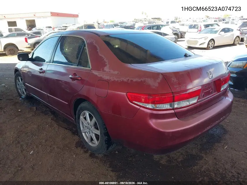 2003 HONDA ACCORD VIN 1HGCM66523A074723 — фото 3