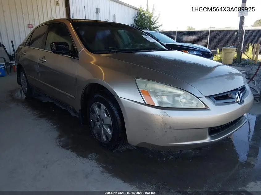 HONDA ACCORD 2003, VIN 1HGCM564X3A089925