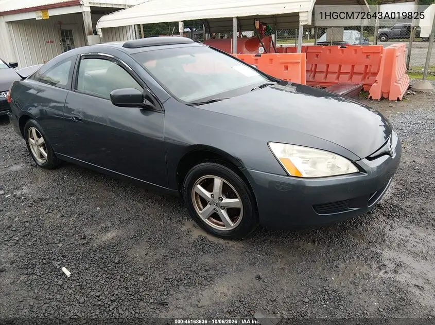 HONDA ACCORD 2003, VIN 1HGCM72643A019825