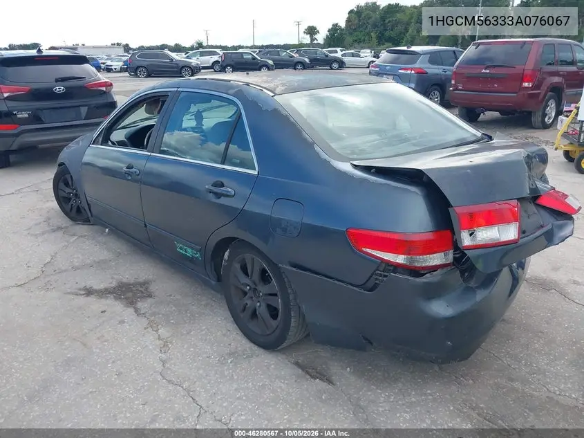 2003 HONDA ACCORD VIN 1HGCM56333A076067 — фото 3