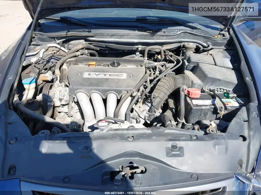2003 HONDA ACCORD VIN 1HGCM56733A127571 — фото 10