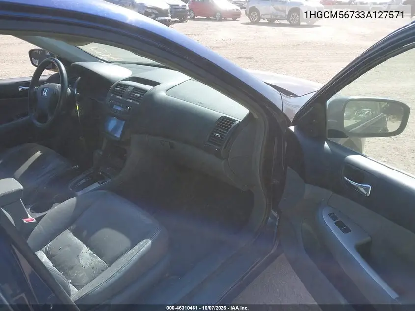 2003 HONDA ACCORD VIN 1HGCM56733A127571 — фото 5