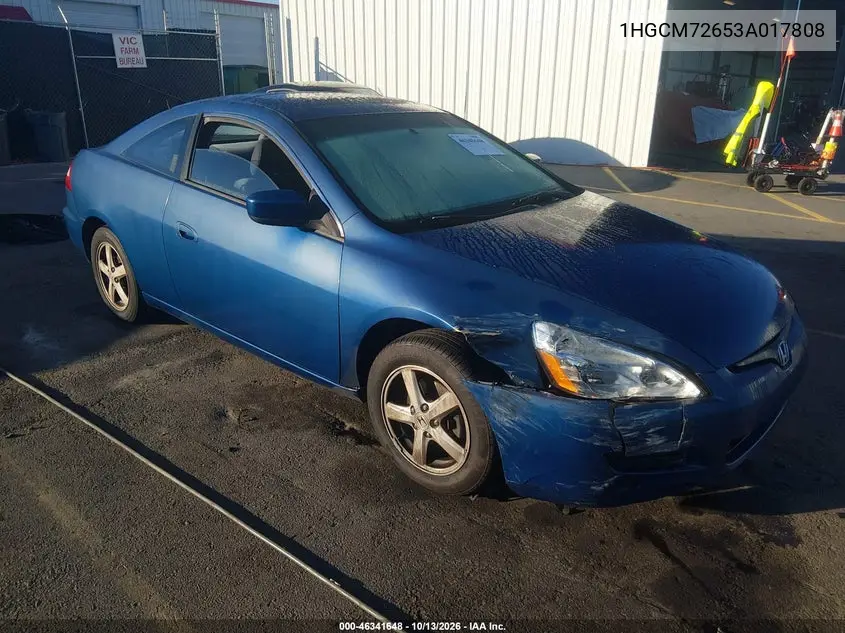 HONDA ACCORD 2003, VIN 1HGCM72653A017808