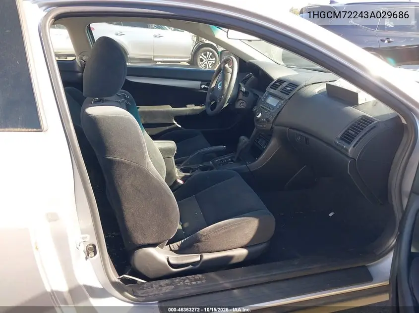 2003 HONDA ACCORD VIN 1HGCM72243A029686 — фото 5