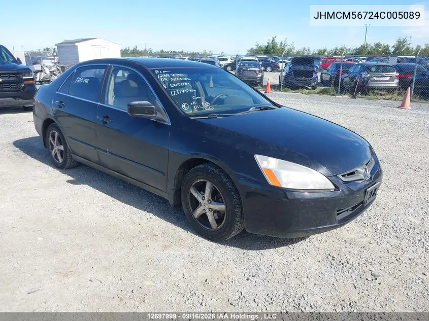 HONDA ACCORD 2004, VIN JHMCM56724C005089