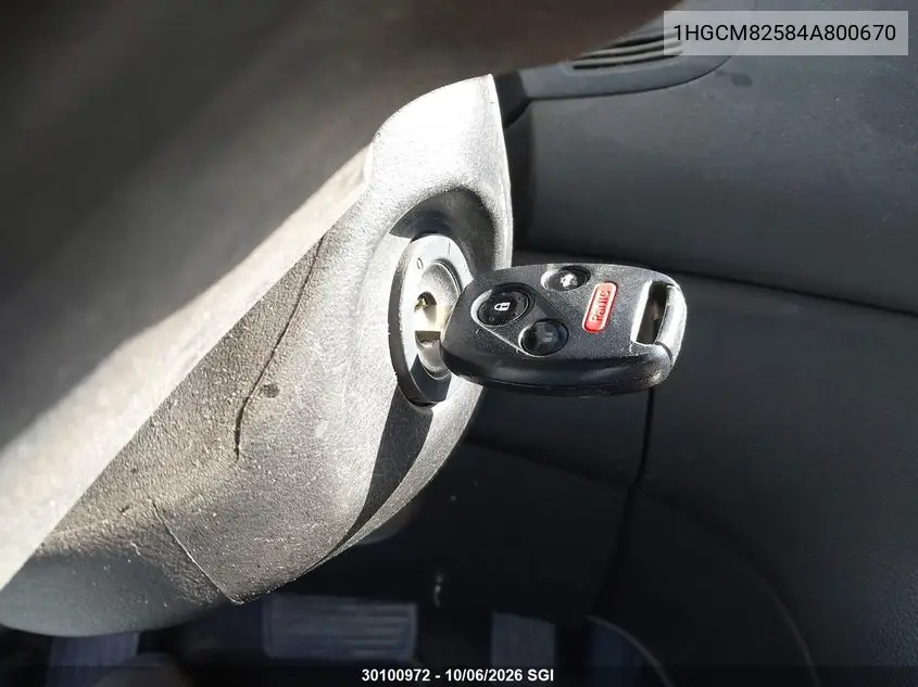 2004 HONDA ACCORD VIN 1HGCM82584A800670 — фото 11