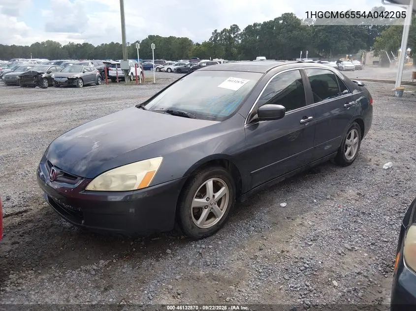 2004 HONDA ACCORD VIN 1HGCM66554A042205 — фото 2