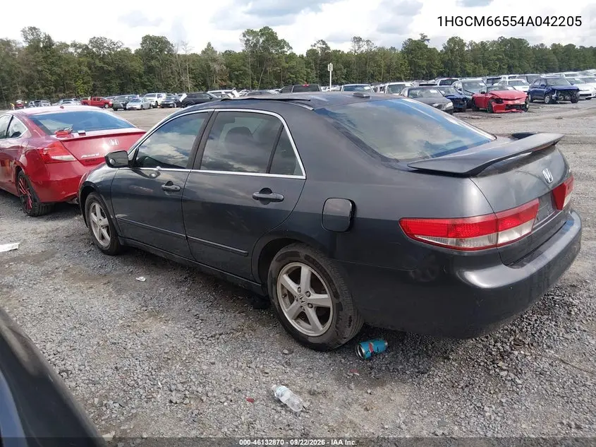 2004 HONDA ACCORD VIN 1HGCM66554A042205 — фото 3