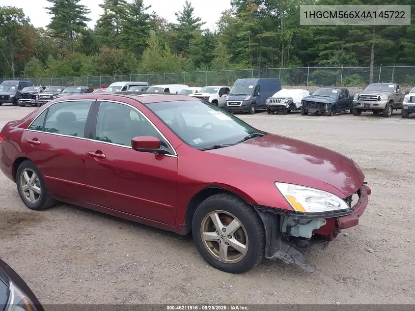 HONDA ACCORD 2004, VIN 1HGCM566X4A145722