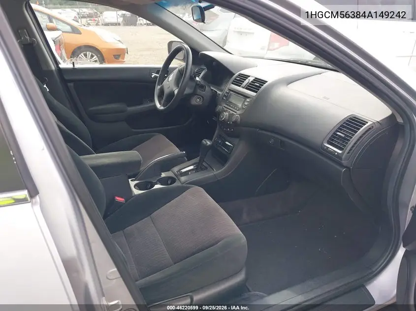 2004 HONDA ACCORD VIN 1HGCM56384A149242 — фото 5