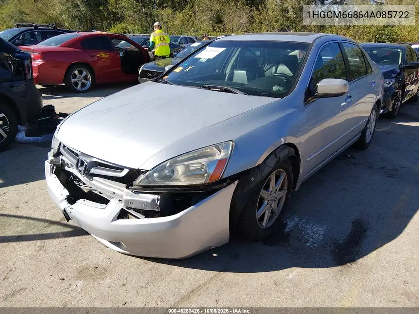 2004 HONDA ACCORD VIN 1HGCM66864A085722 — фото 2