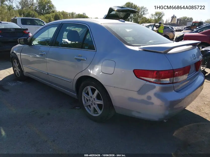 2004 HONDA ACCORD VIN 1HGCM66864A085722 — фото 3