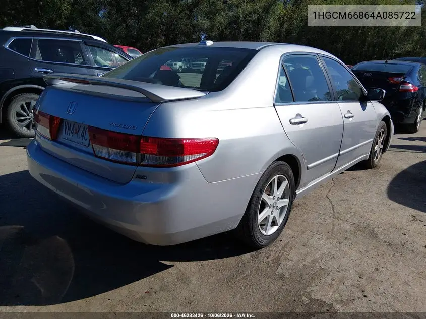 2004 HONDA ACCORD VIN 1HGCM66864A085722 — фото 4
