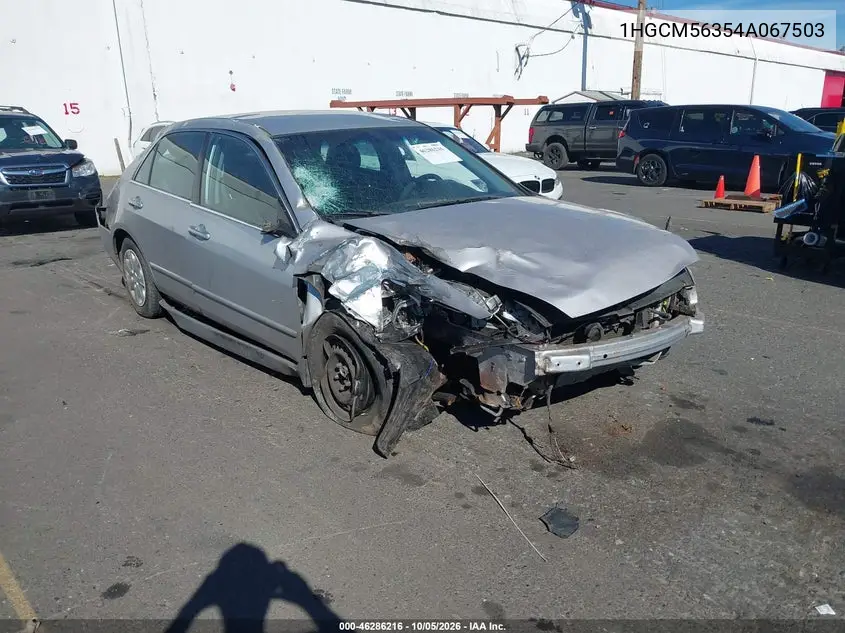 HONDA ACCORD 2004, VIN 1HGCM56354A067503