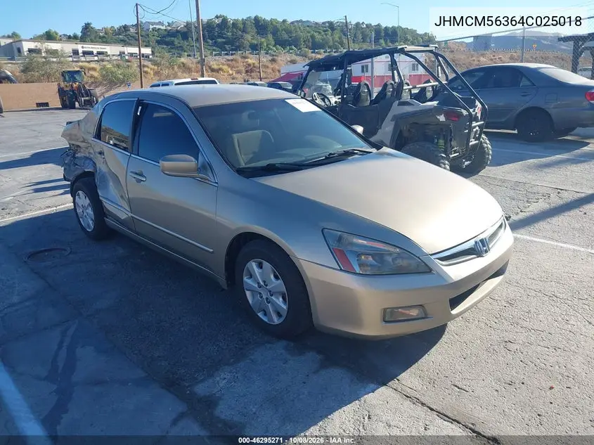 HONDA ACCORD 2004, VIN JHMCM56364C025018