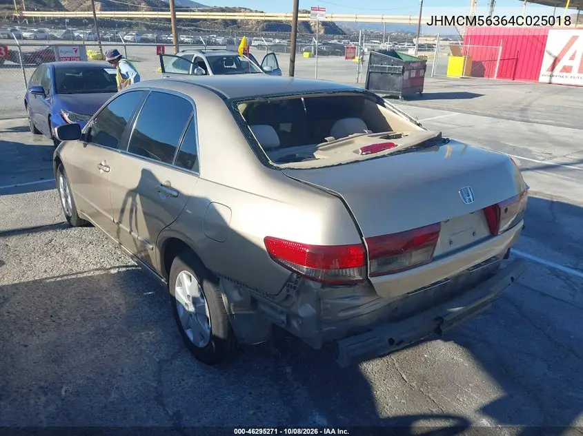 2004 HONDA ACCORD VIN JHMCM56364C025018 — фото 3