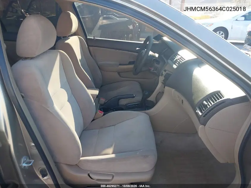 2004 HONDA ACCORD VIN JHMCM56364C025018 — фото 5
