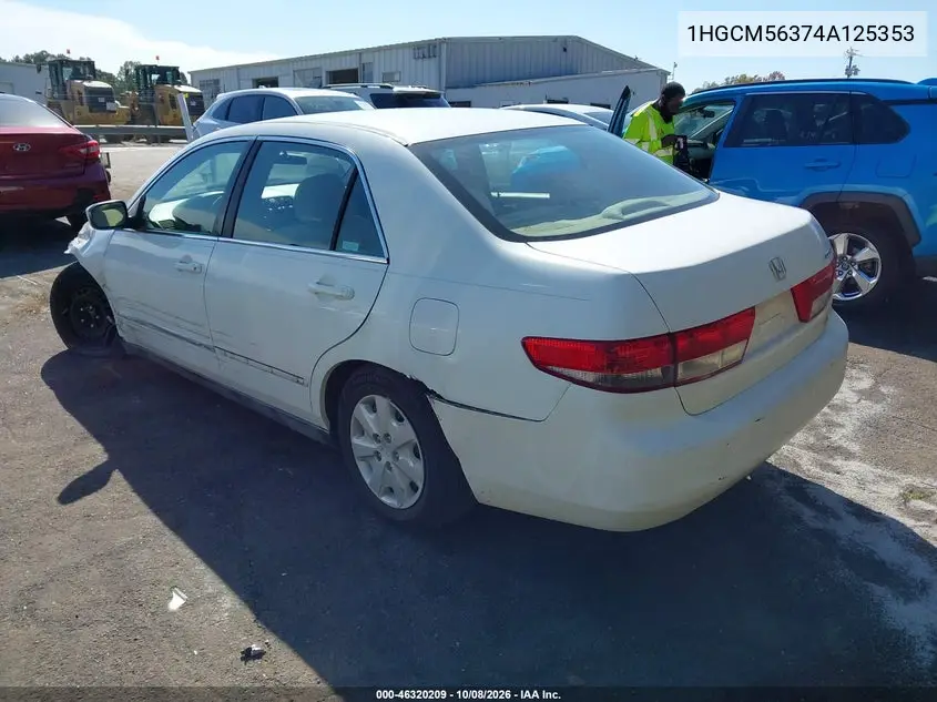 2004 HONDA ACCORD VIN 1HGCM56374A125353 — фото 3