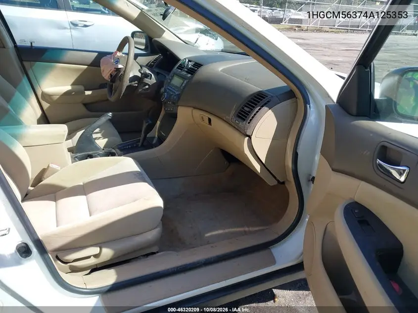 2004 HONDA ACCORD VIN 1HGCM56374A125353 — фото 5